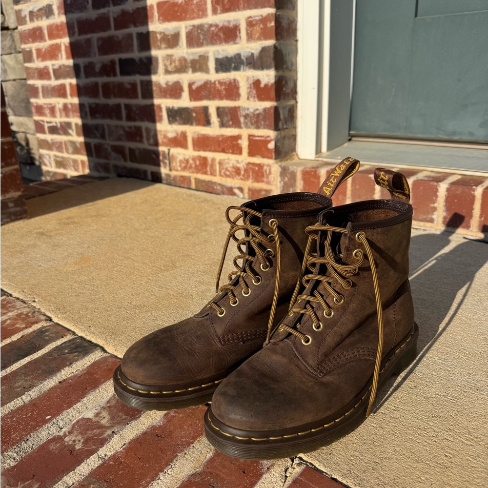 Dr. Martens Brown Rugged Leather Boots